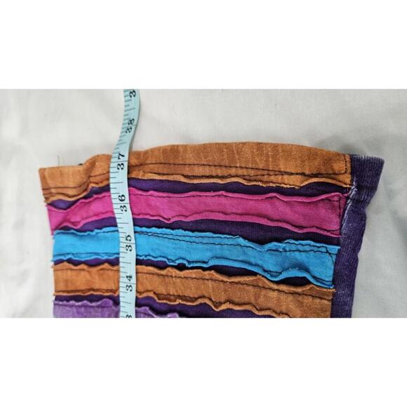 K.P.C. Handmade Bohemian Colorful Embroidered Purple Floral Pants Size Small - Picture 6 of 11